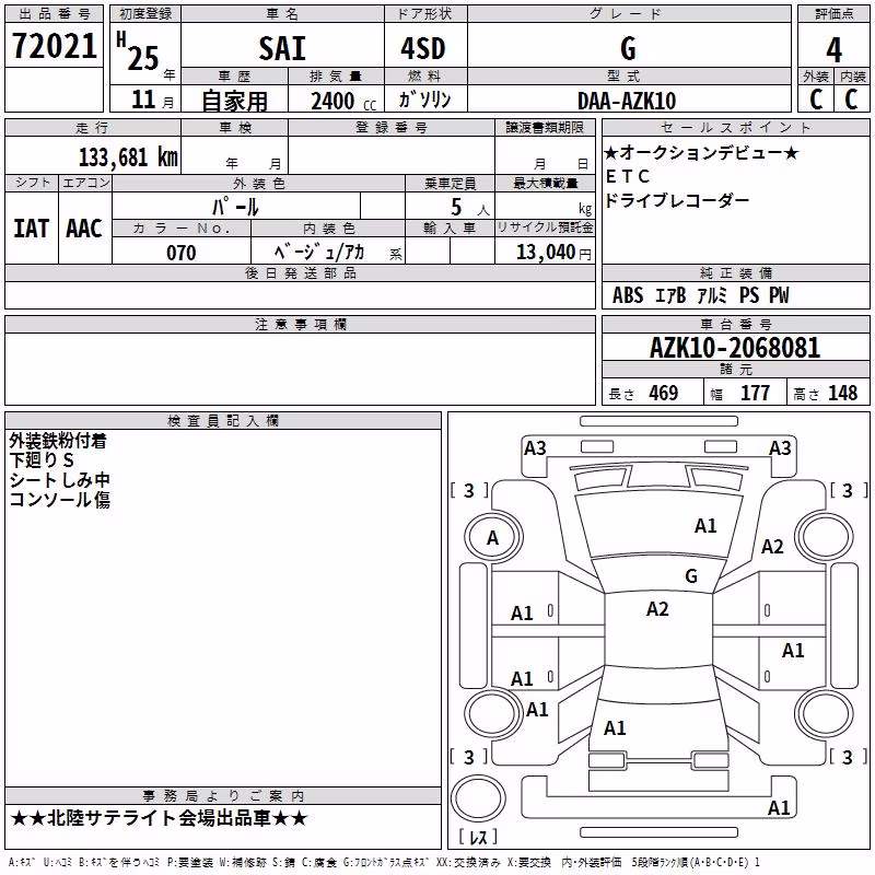 TOYOTA SAI