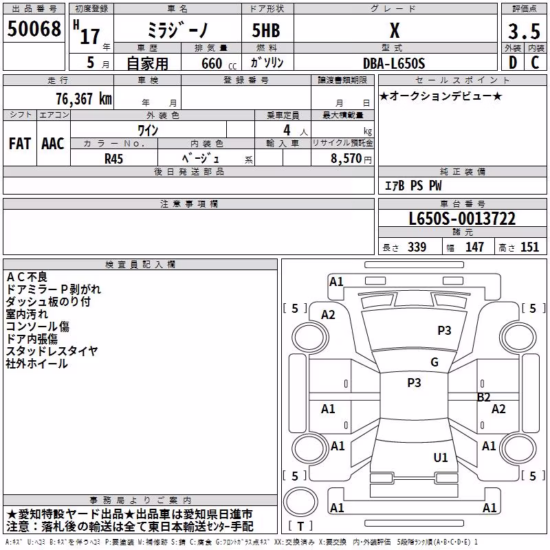 DAIHATSU MIRA GINO