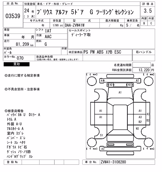 TOYOTA PRIUS ALPHA