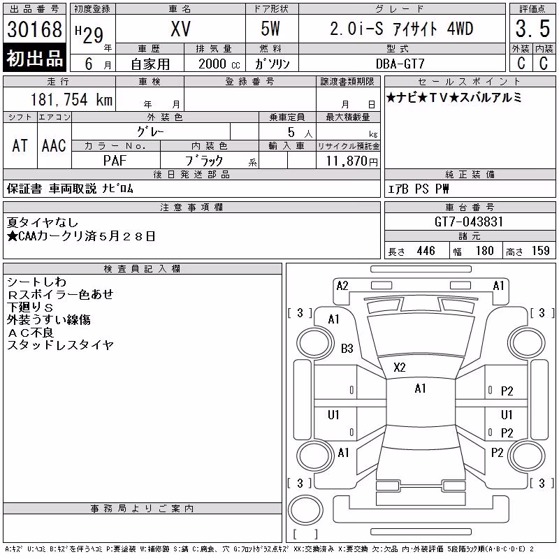 SUBARU XV