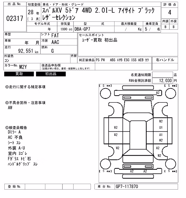 SUBARU XV