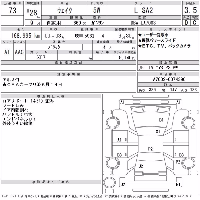 DAIHATSU WAKE
