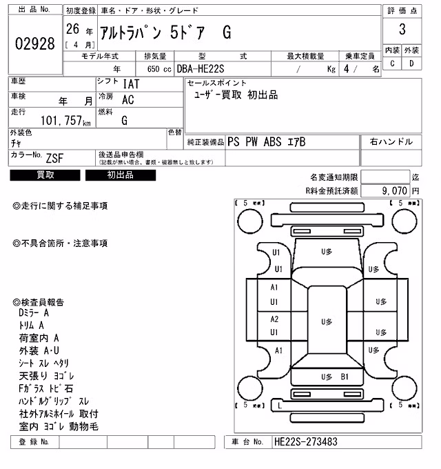 SUZUKI ALTO LAPIN