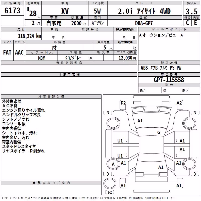 SUBARU XV