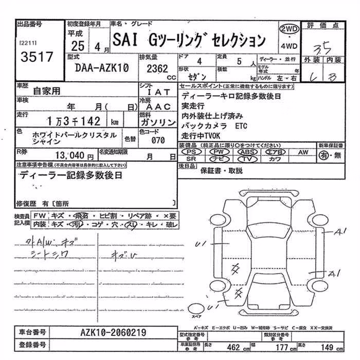 TOYOTA SAI