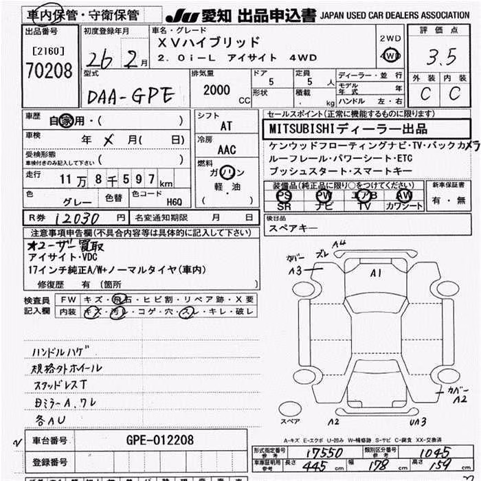 SUBARU XV