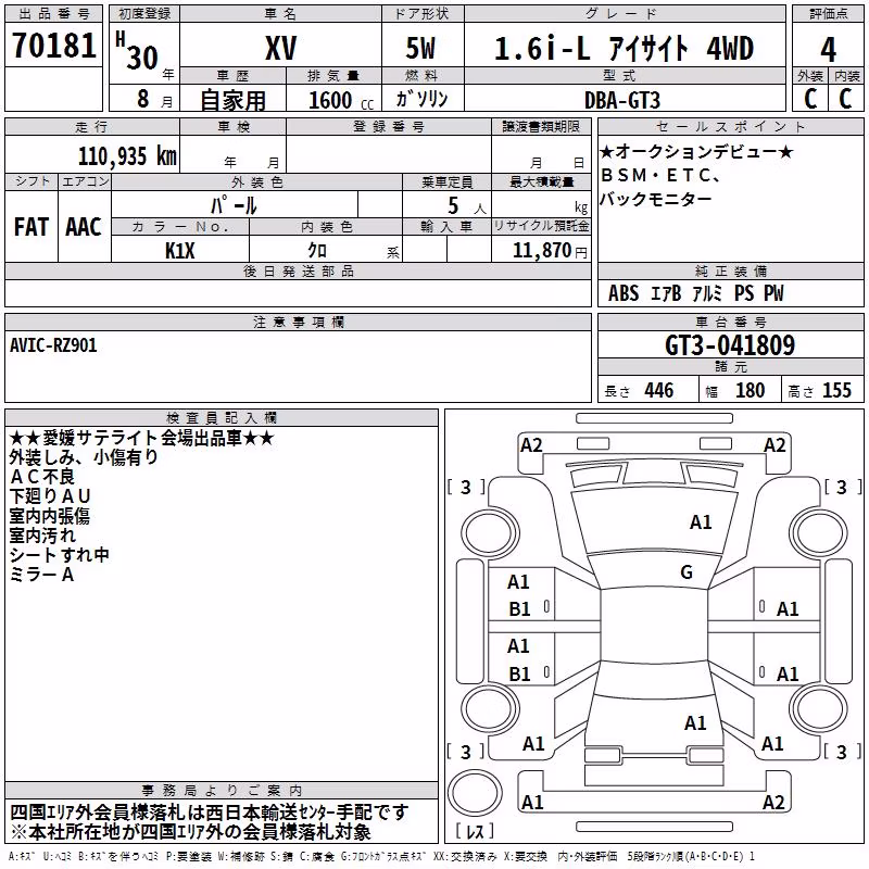 SUBARU XV