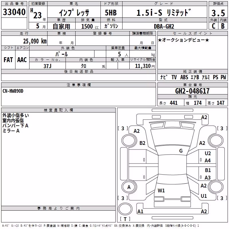 SUBARU IMPREZA