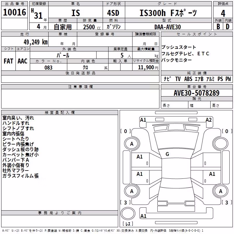 LEXUS IS300H