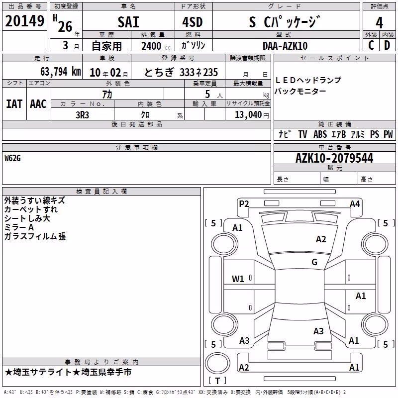 TOYOTA SAI