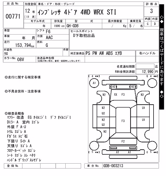 SUBARU IMPREZA WRX STI