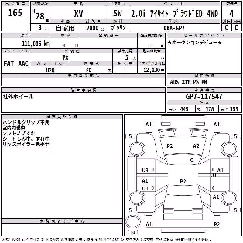 SUBARU XV