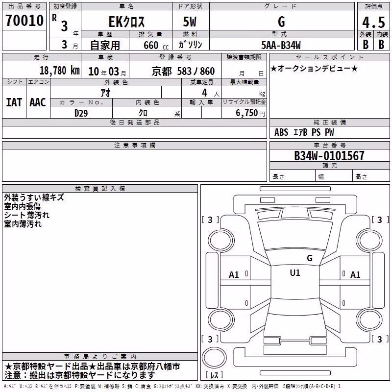 MITSUBISHI EK X