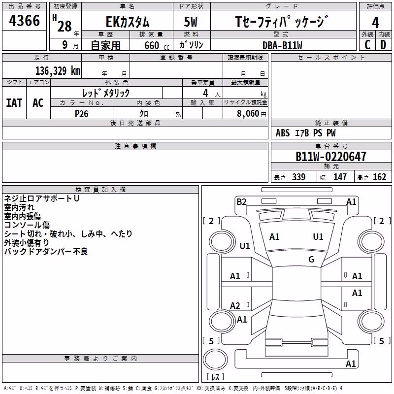MITSUBISHI EK CUSTOM