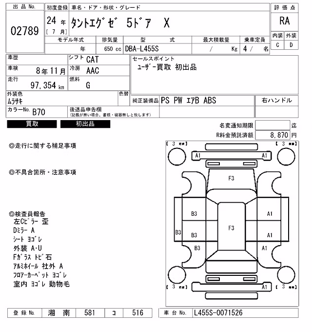 DAIHATSU TANTO EXE