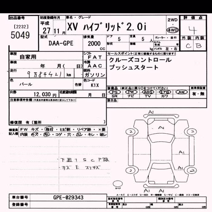 SUBARU XV
