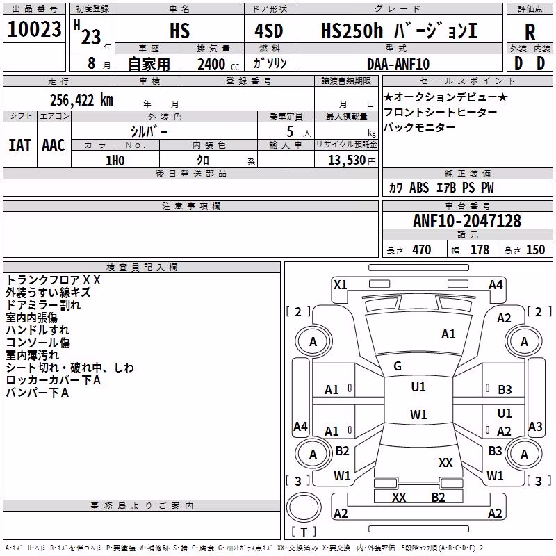 LEXUS HS250H