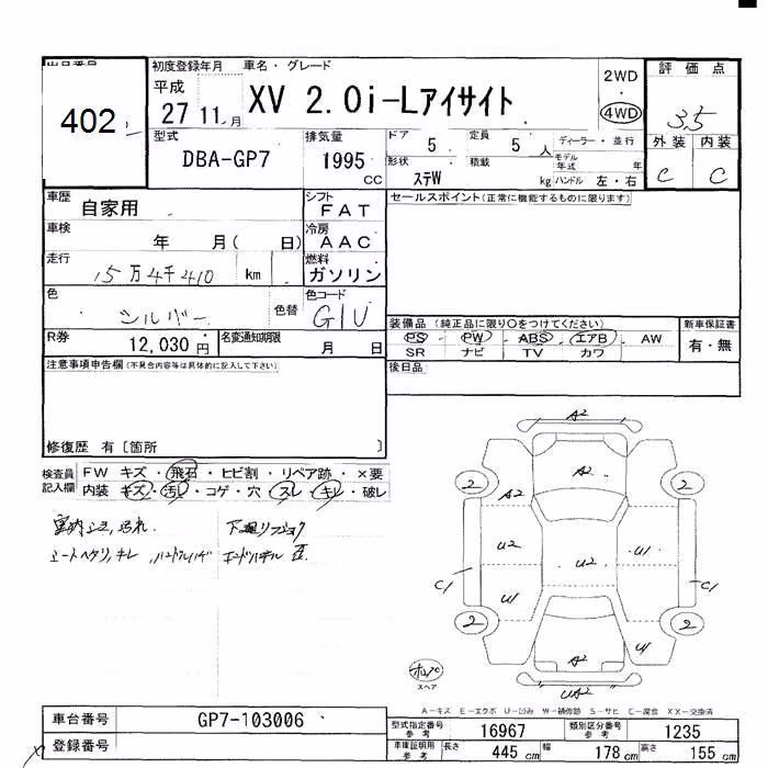 SUBARU XV
