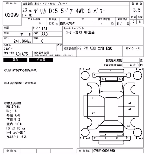 MITSUBISHI DELICA D:5