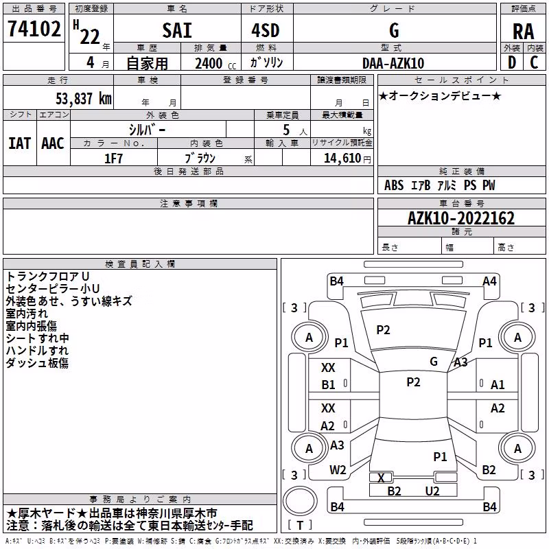 TOYOTA SAI