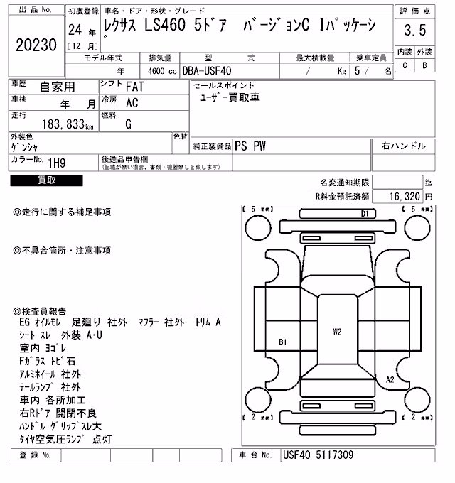 LEXUS LS460