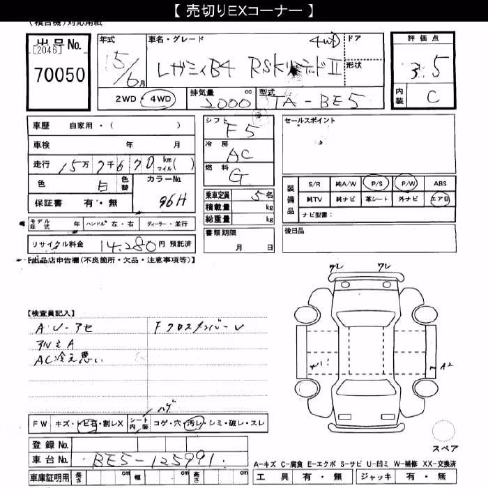SUBARU LEGACY B4