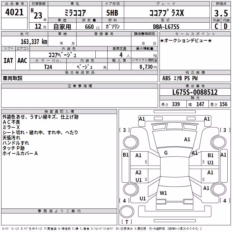 DAIHATSU MIRA COCOA