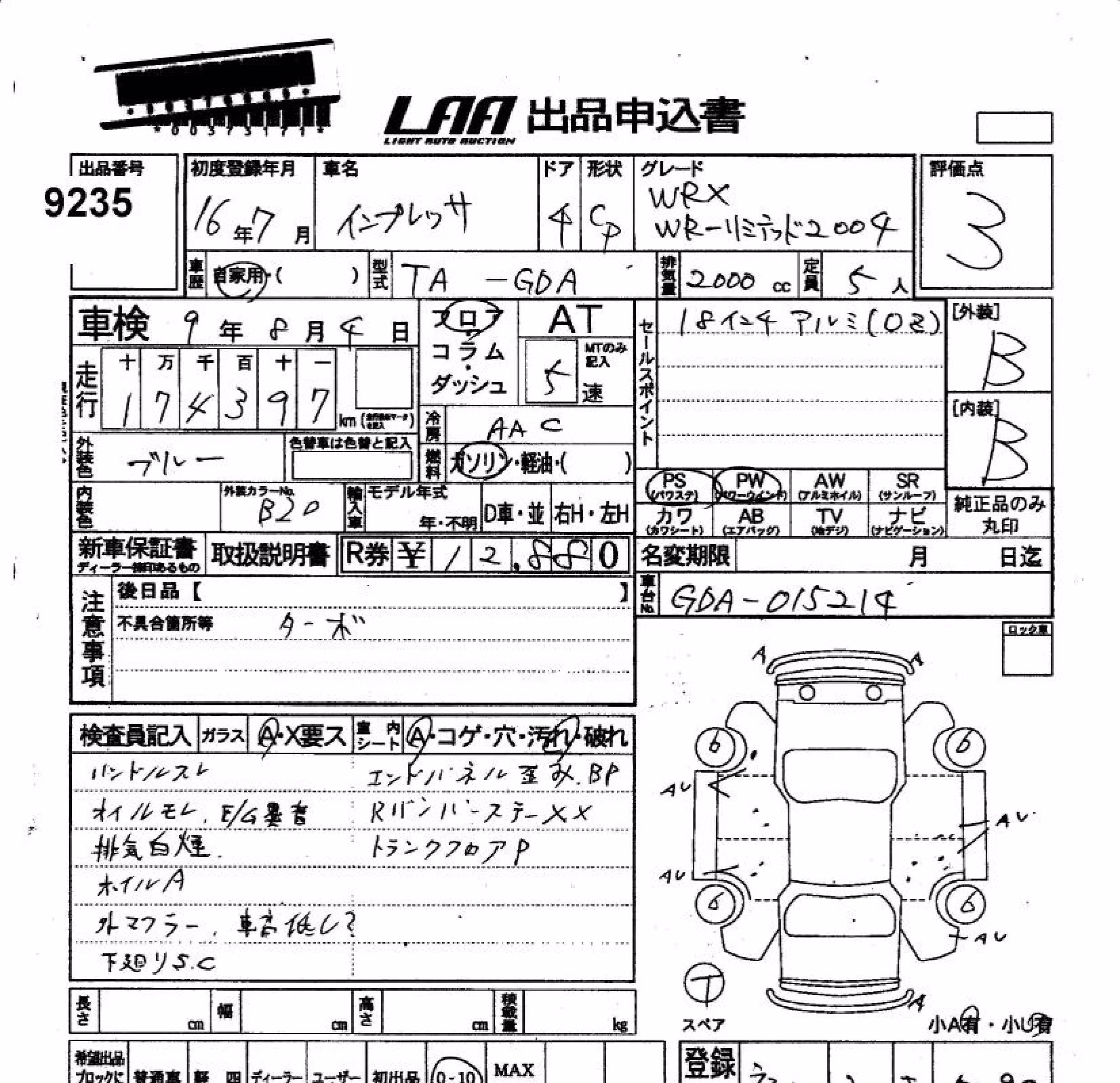 SUBARU IMPREZA WRX