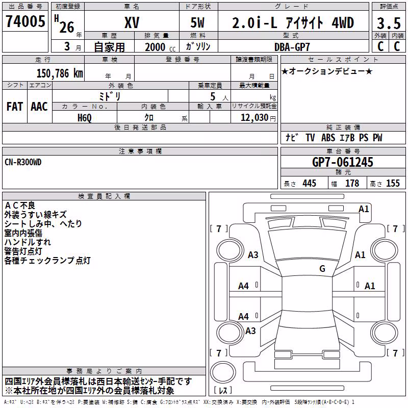 SUBARU XV