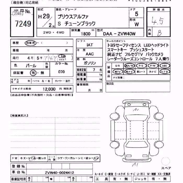 TOYOTA PRIUS ALPHA