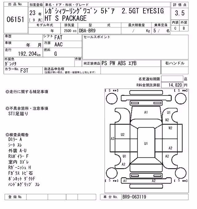 SUBARU LEGACY