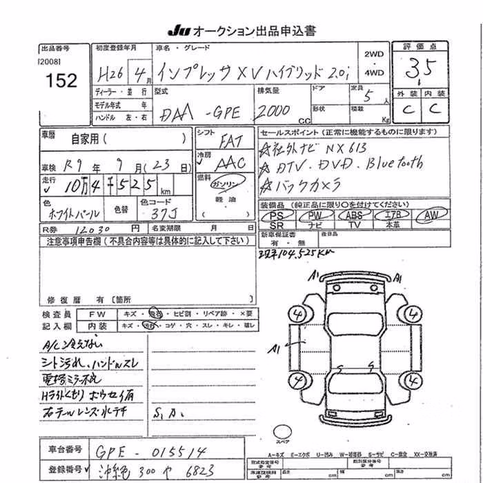 SUBARU XV
