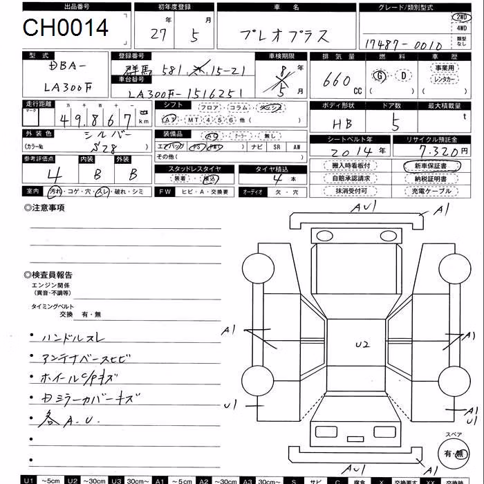 SUBARU PLEO PLUS