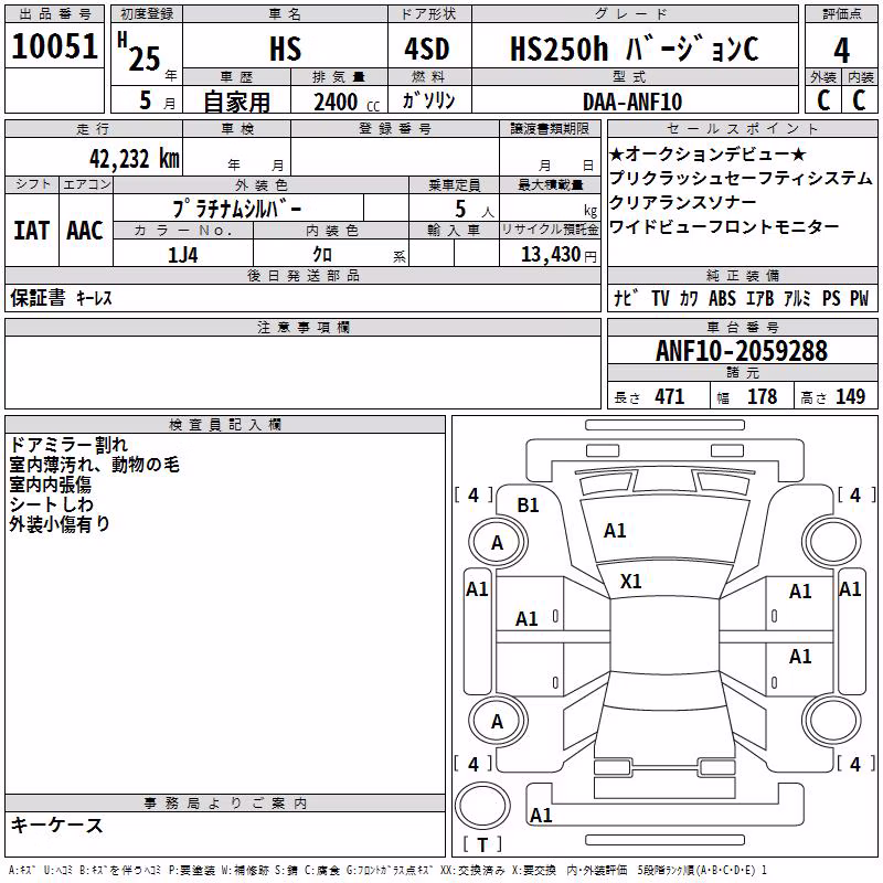 LEXUS HS250H