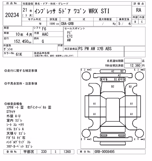 SUBARU IMPREZA WRX STI