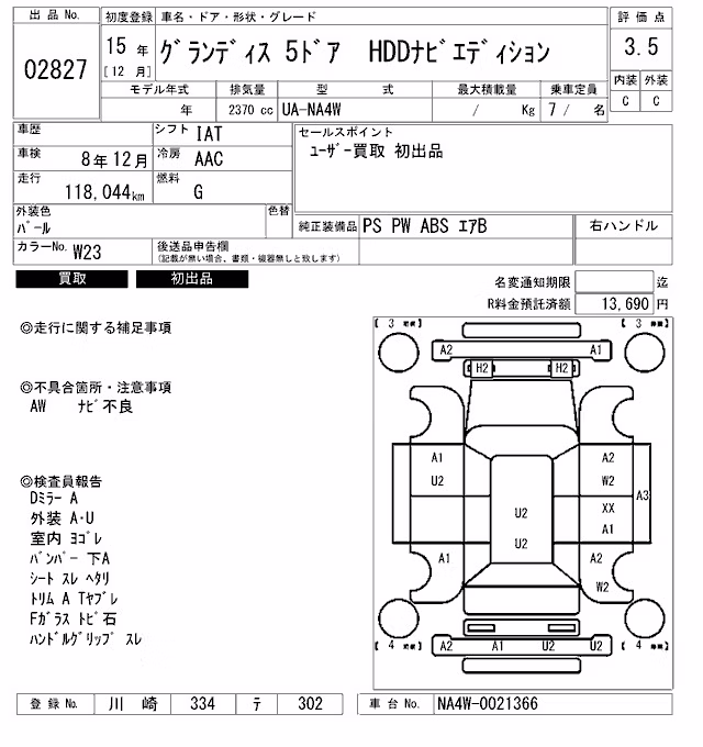 MITSUBISHI GRANDIS