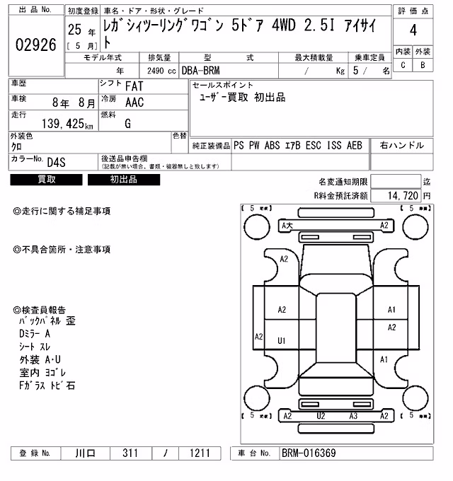 SUBARU LEGACY