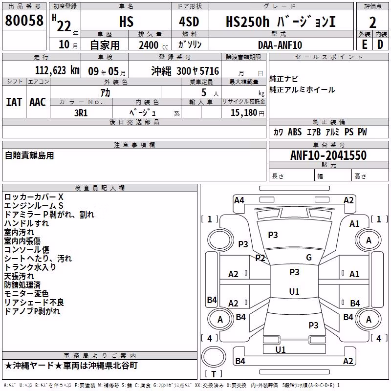LEXUS HS250H