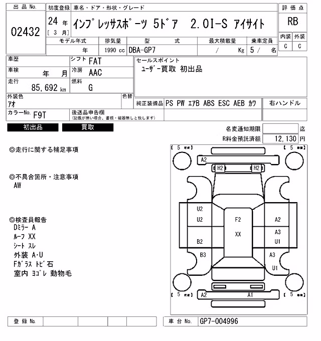 SUBARU XV