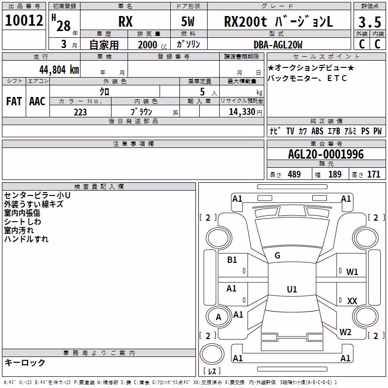 LEXUS RX200T