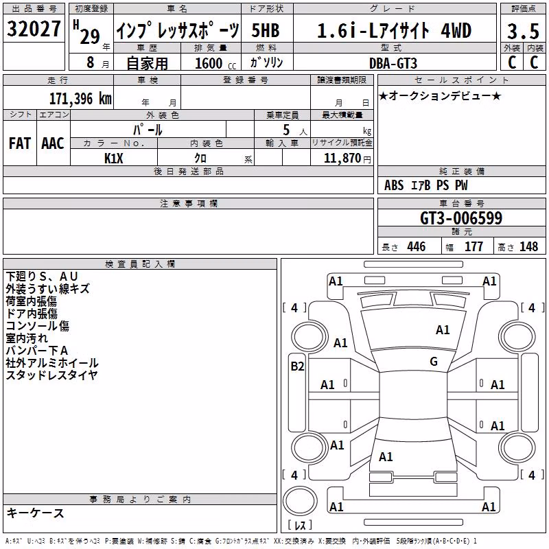 SUBARU XV