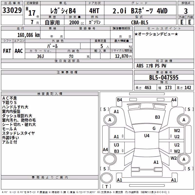 SUBARU LEGACY B4