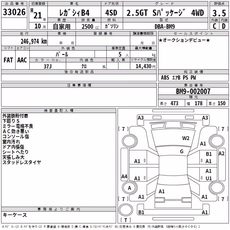 SUBARU LEGACY B4