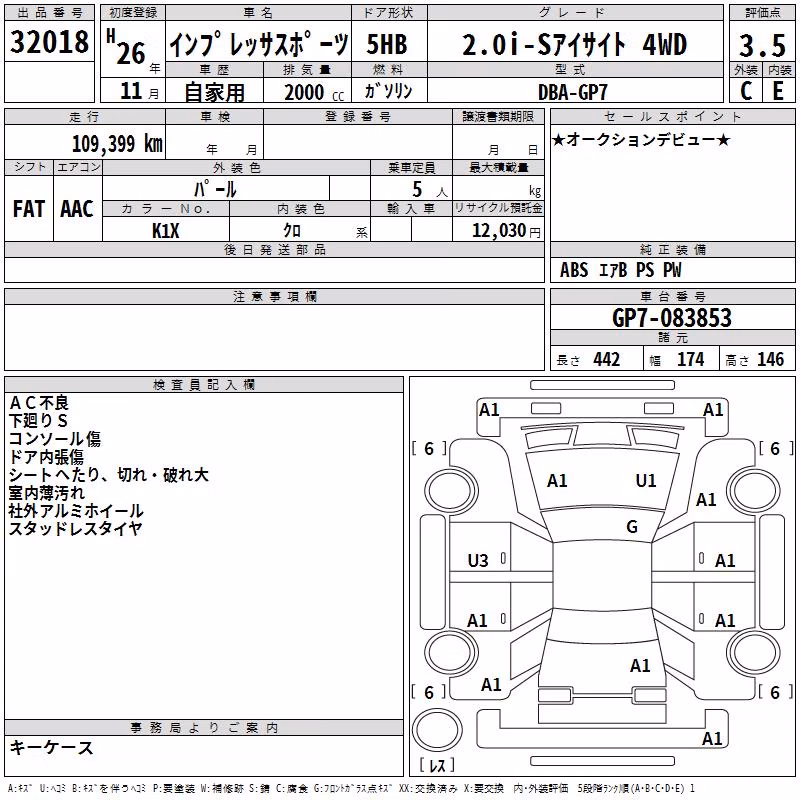 SUBARU XV