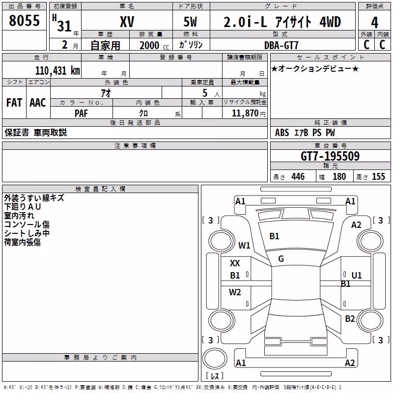 SUBARU XV