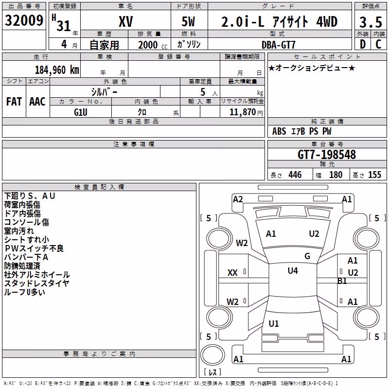 SUBARU XV