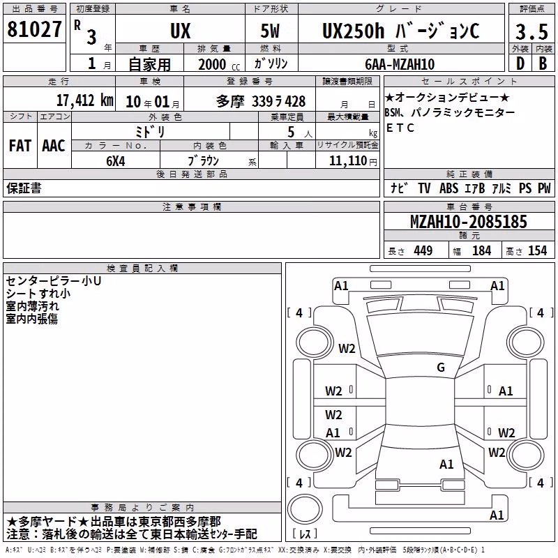LEXUS UX250H