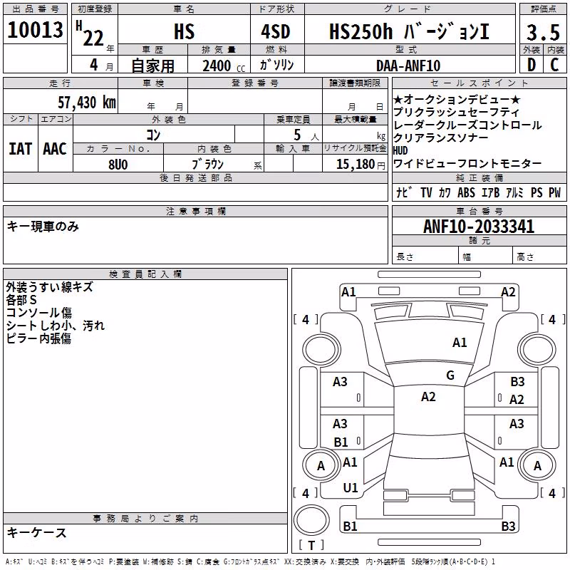 LEXUS HS250H