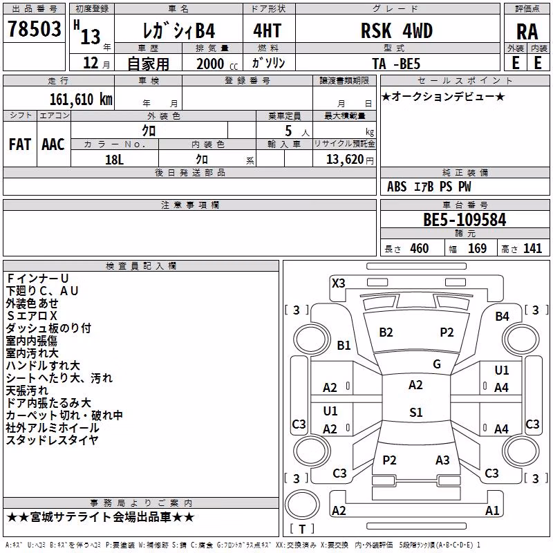 SUBARU LEGACY B4
