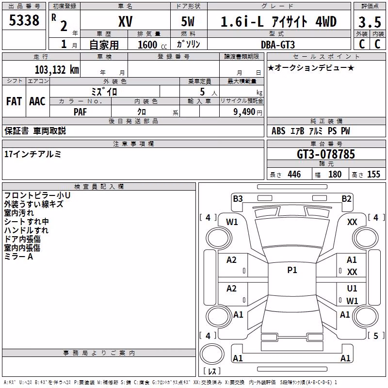 SUBARU XV
